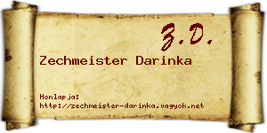 Zechmeister Darinka névjegykártya